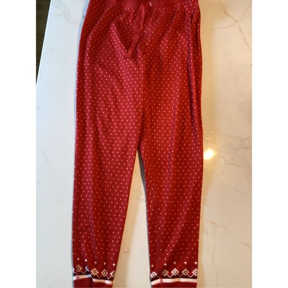 Hanna Andersson Holiday Print Long John Set Top Sz L Red Fair Isle - Picture 6 of 9